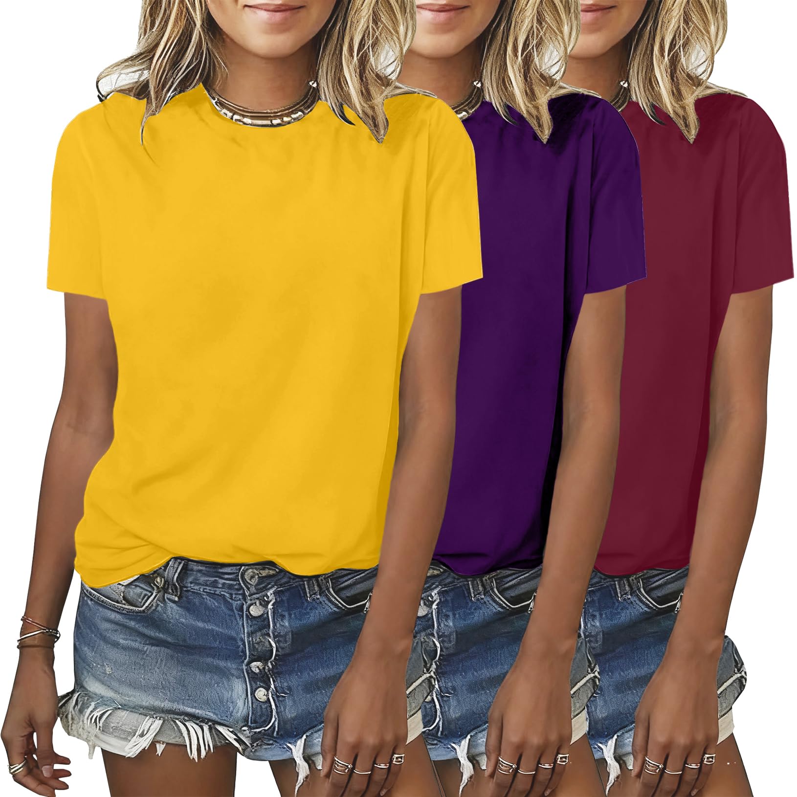 Solid Color Basic T Shirts